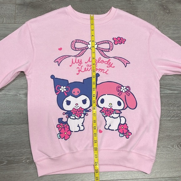 NWOT Sanrio My Melody and Kuromi Graphic Crewneck Sweatshirt Embellished S - Picture 9 of 16